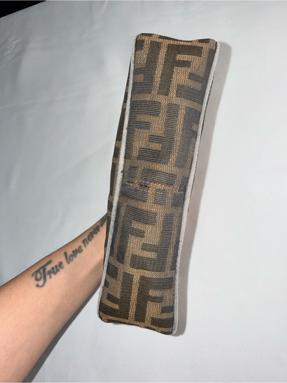 Fendi Brown Zucca Monogram Shoulder Bag with Black Chain Strap - Picture 7 of 11